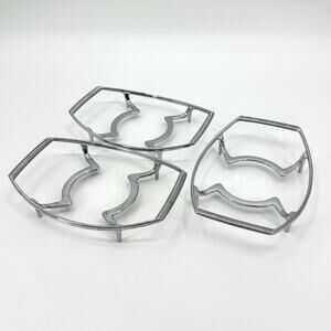 Lot Of 3 Corning Ware P-7-M-1 Casserole Cradle Chrome Trivet Hold 1.5 Quart Dish